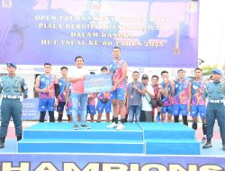 Super VC Binaan Walikota Sibolga Raih Juara Pertama Turnamen Bola Voli Danlanal Cup 