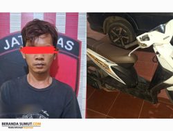 Motor Dicuri Dari Teras Rumah, Satreskrim Polres Tapteng Ringkus Pelaku di Barus